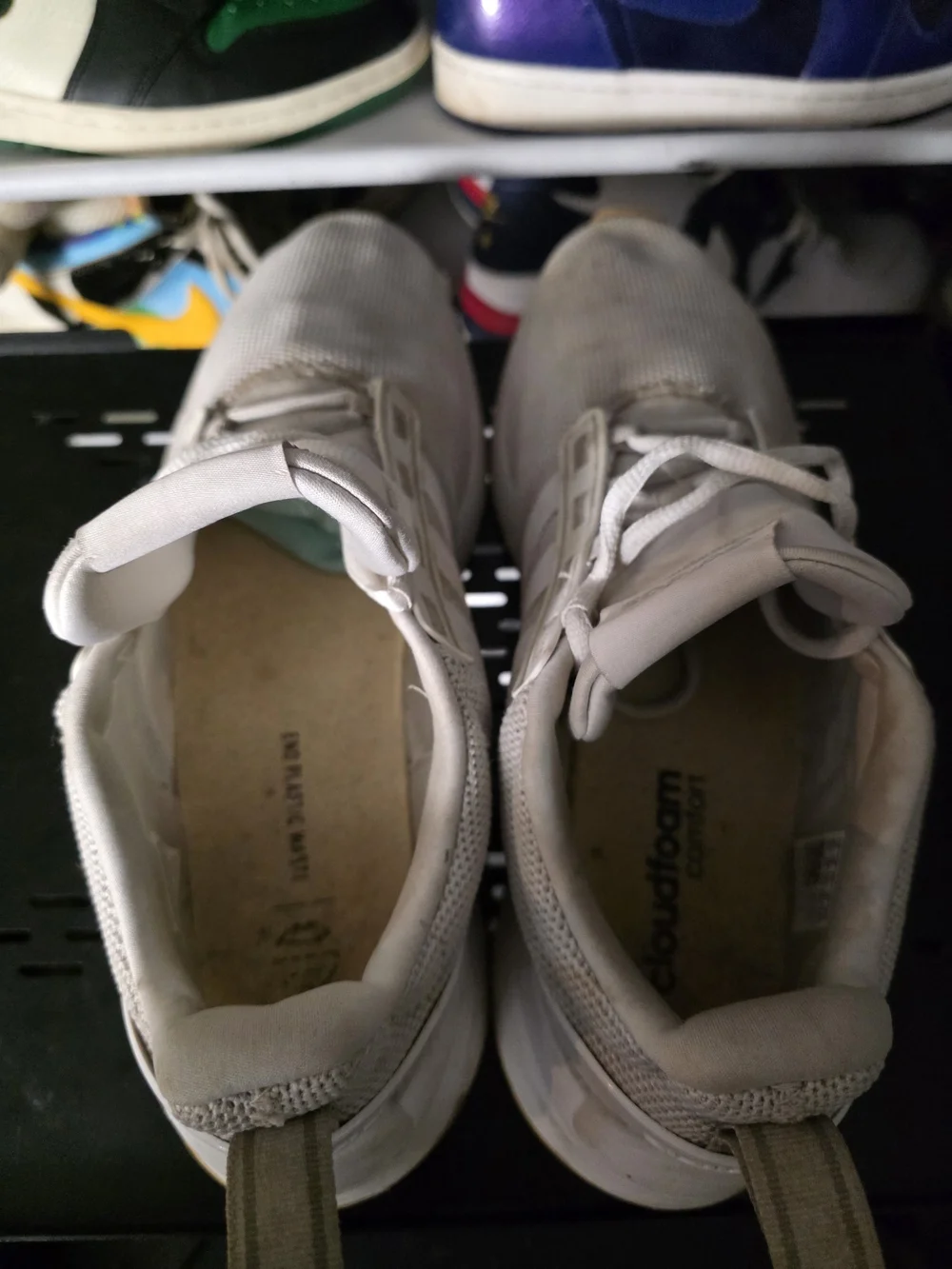 🔥 Adidas Super Cloudfoam Men Size 10.5 White Running Sneakers